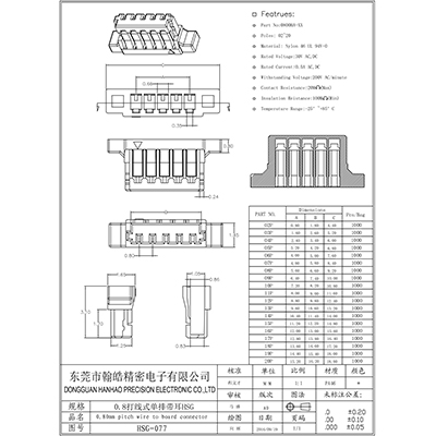 0.8打線式帶耳-HSG工程圖